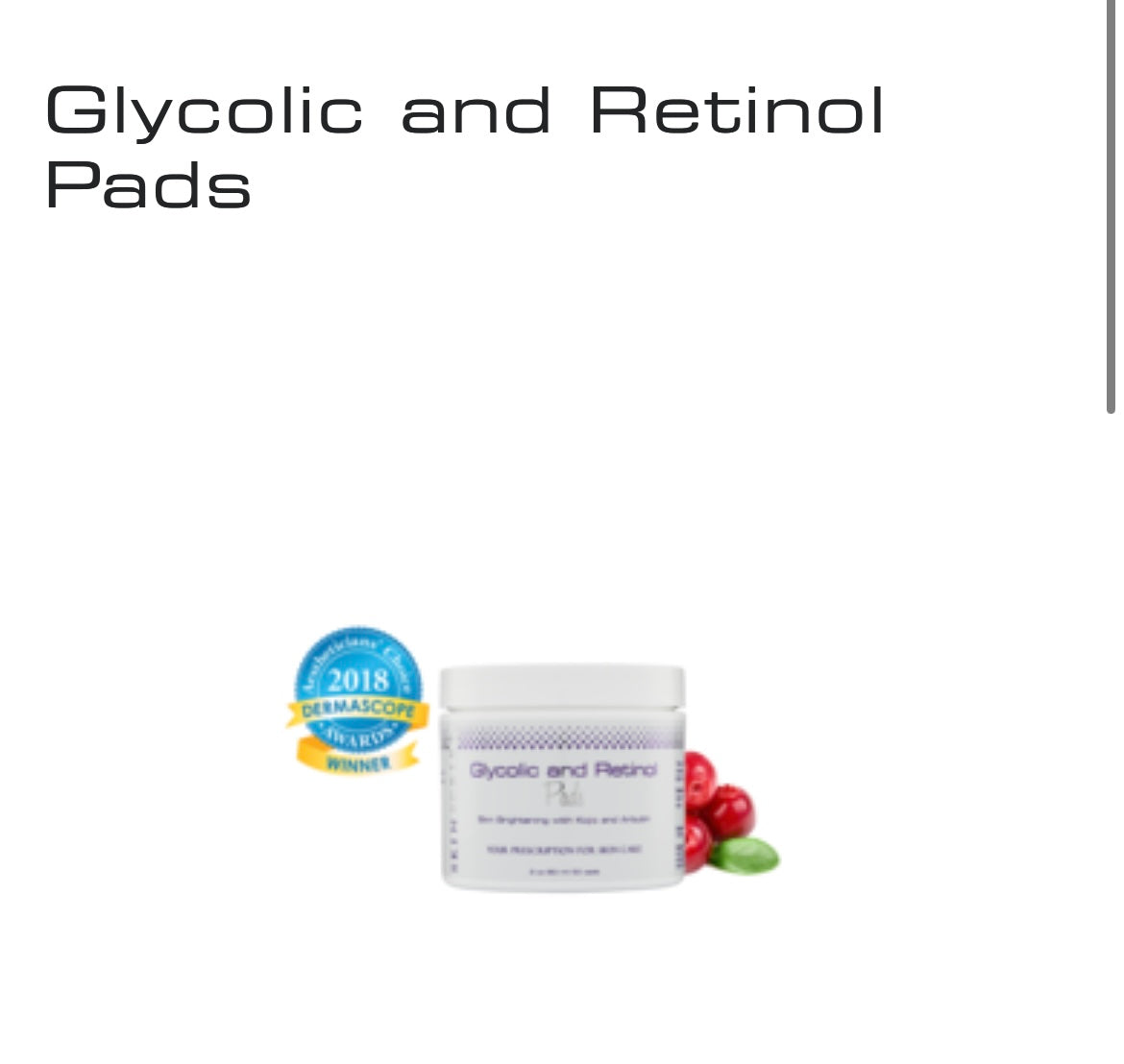 Glycolic and Retinol Pads 2oz